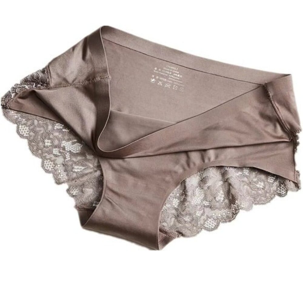 Women’s 3pc Lace Satin Seamless Panties Set - Picture 5 of 5